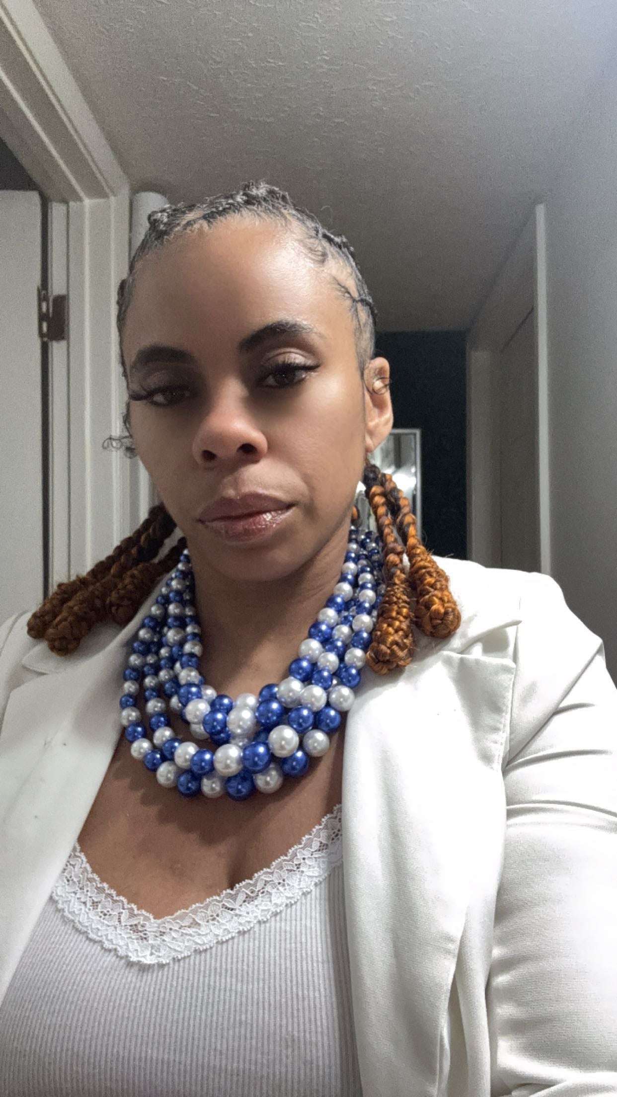 Pearl Multi Strand Bib Necklace