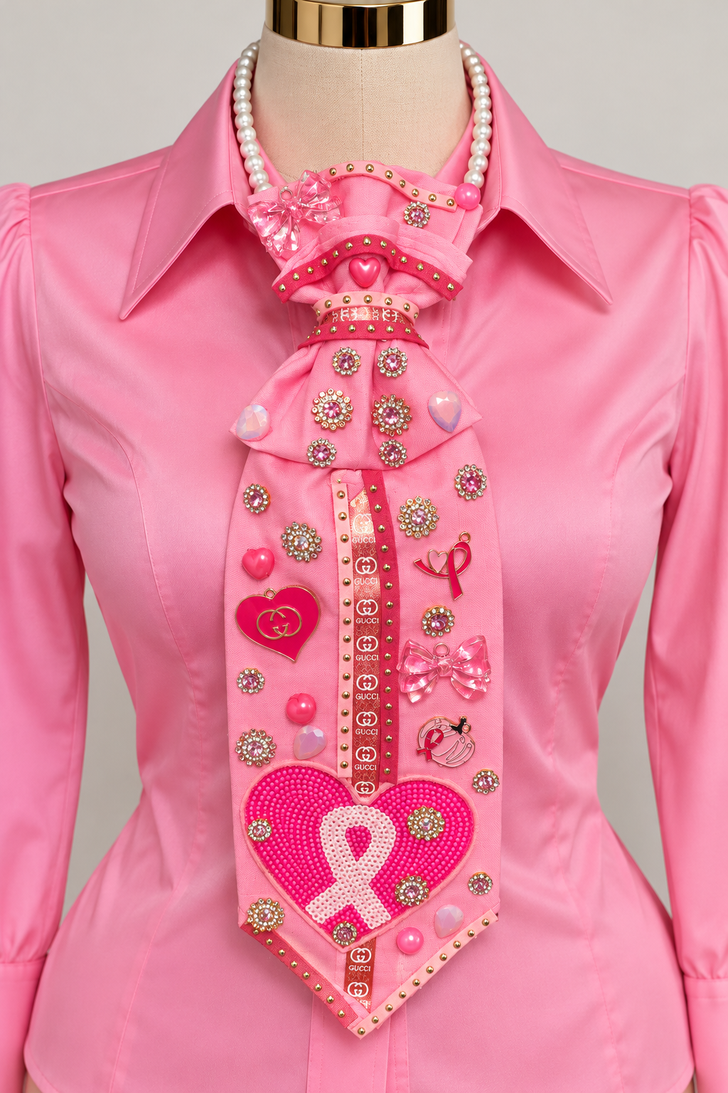 Pretty in Pink Courage – Breast Cancer Awareness Luxe Statement Tie