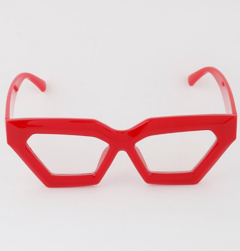 Sharp Geometric Cateye Optical Glasses