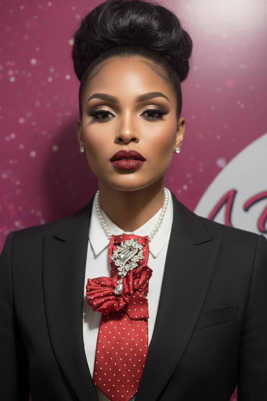 Ruby Duchess Luxe Tie Necklace