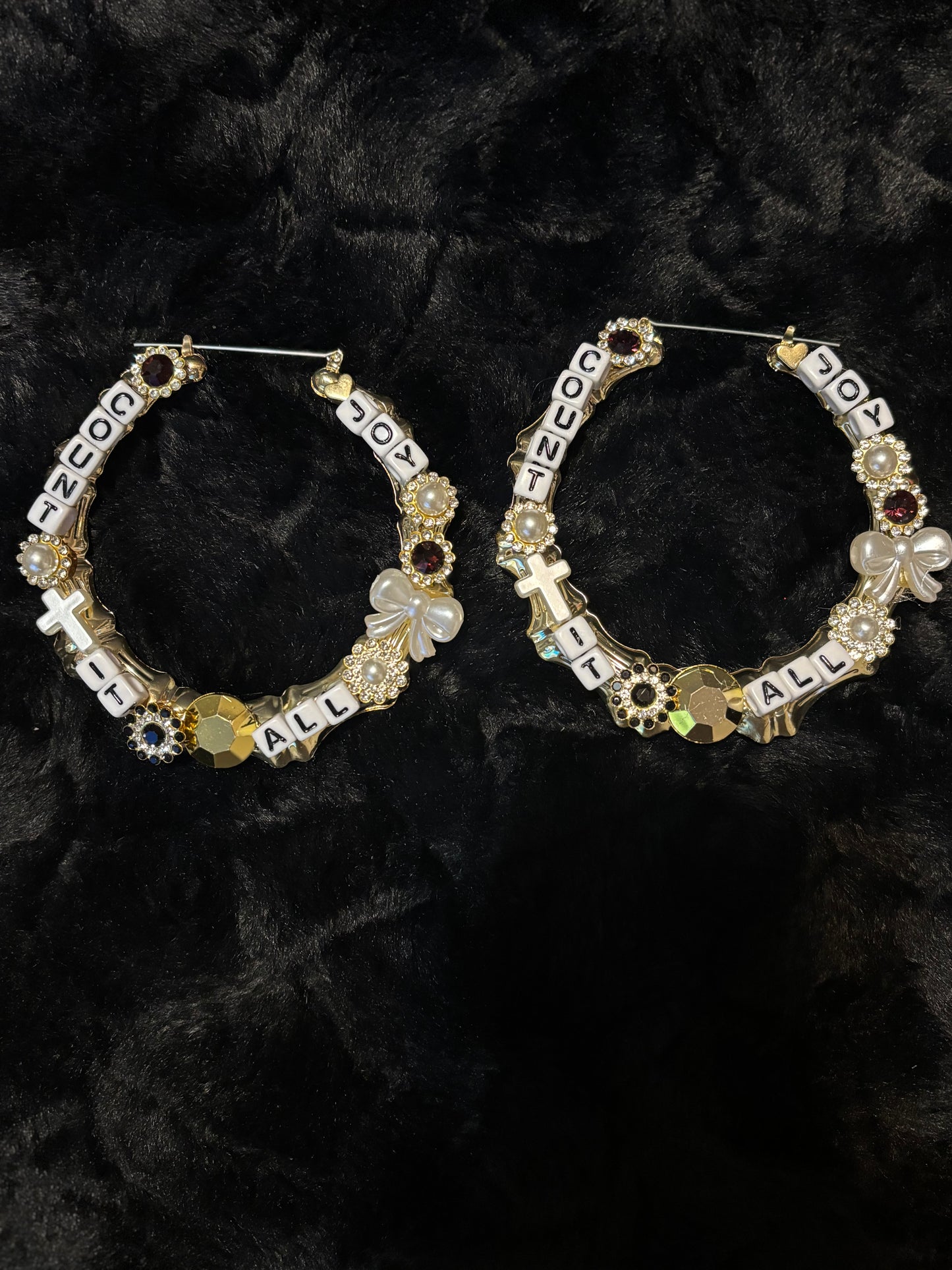 Anointed Luxe™ “Count It All Joy” Halo Hoop Statements