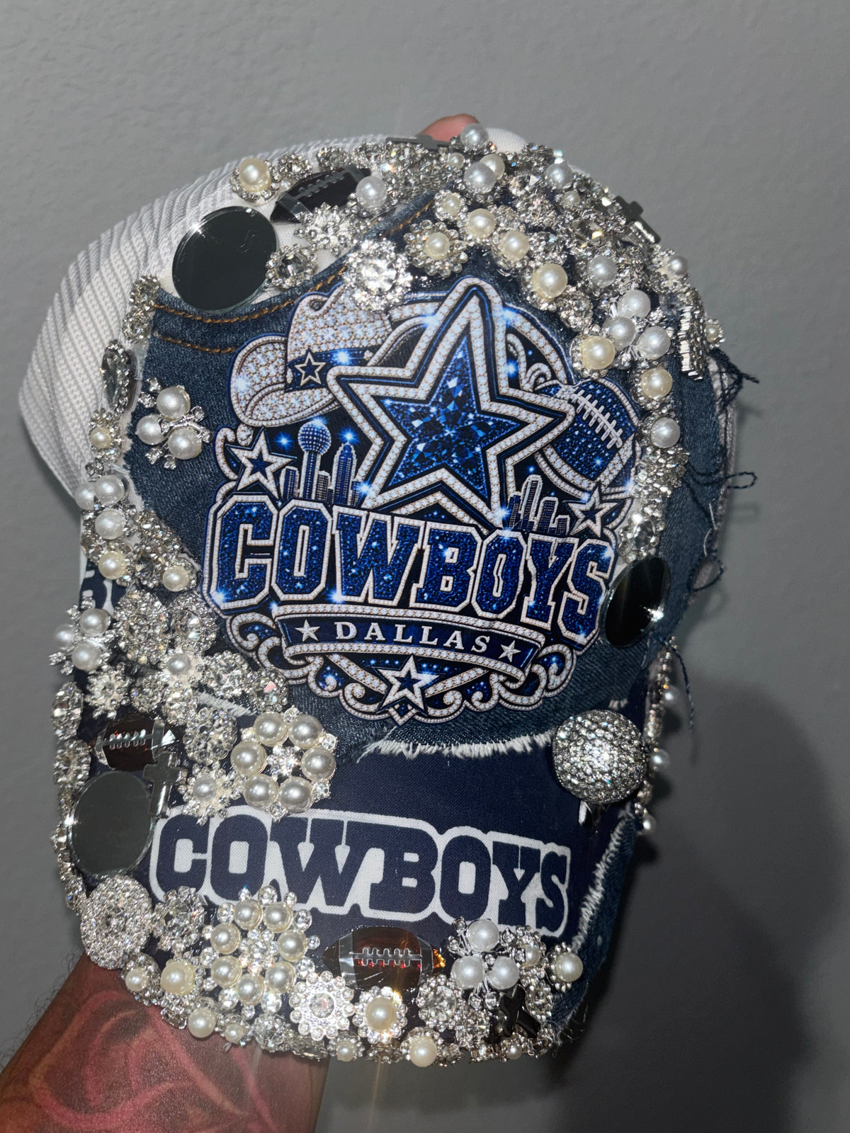 Dallas Starstruck Luxe Denim Trucker Hat
