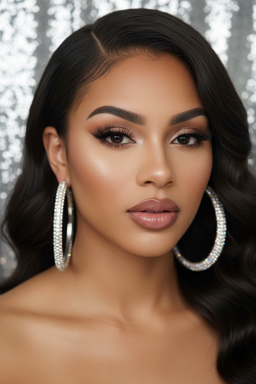 Silver Starlight Luxe Hoops