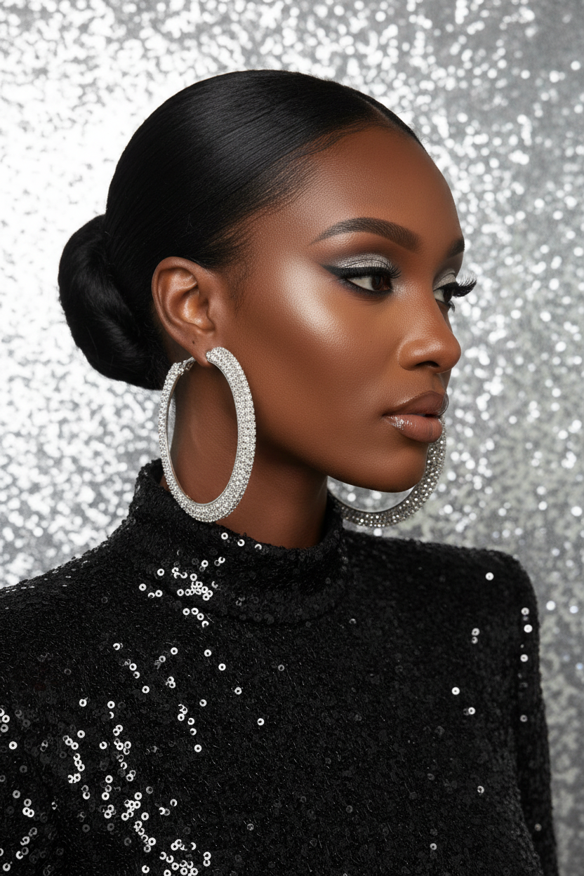 Silver Starlight Luxe Hoops