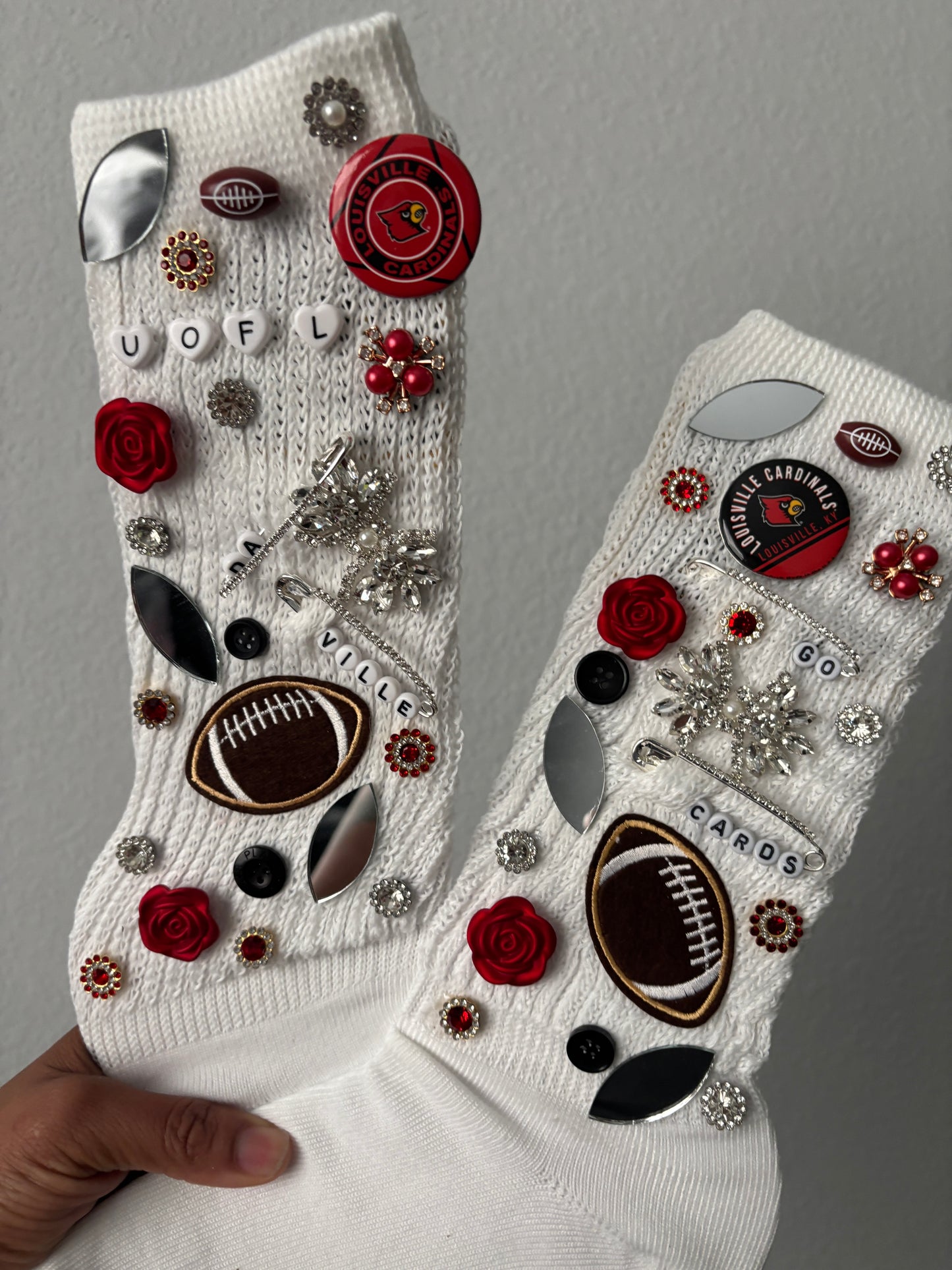 Cards & Couture — UofL Glam Junk Socks