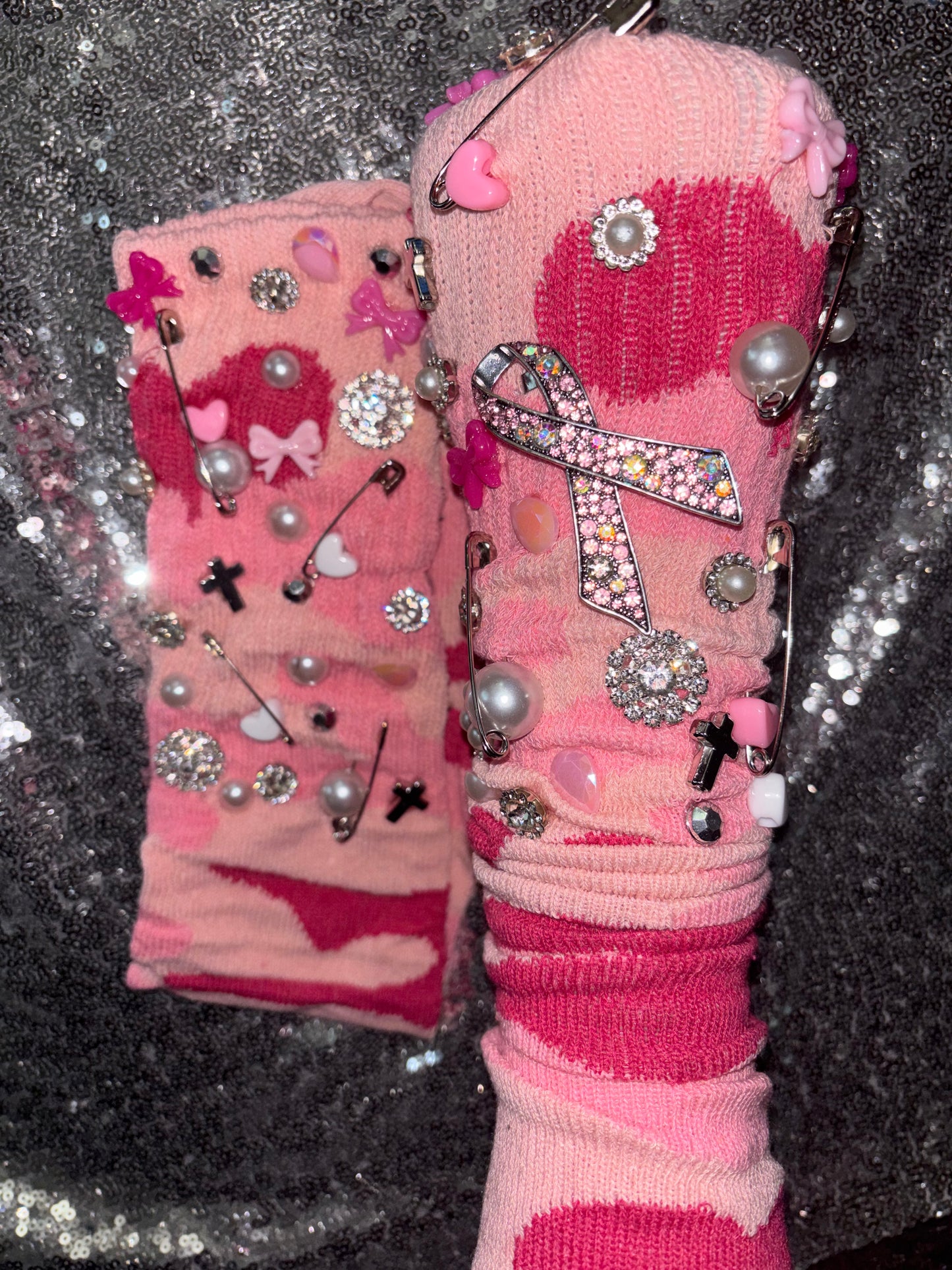 🎀 Faith Over Fear Junk Socks – Breast Cancer Awareness Edition