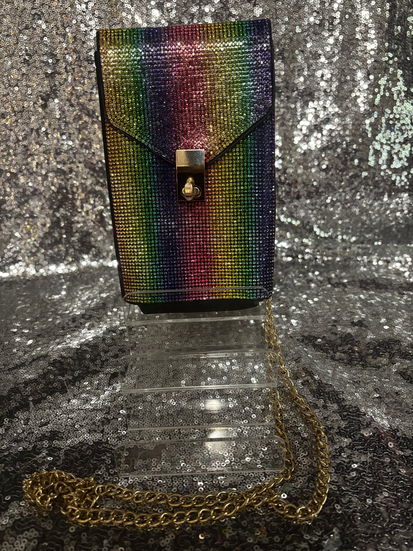 Radiant Prism Luxe Rhinestone Phone Crossbody