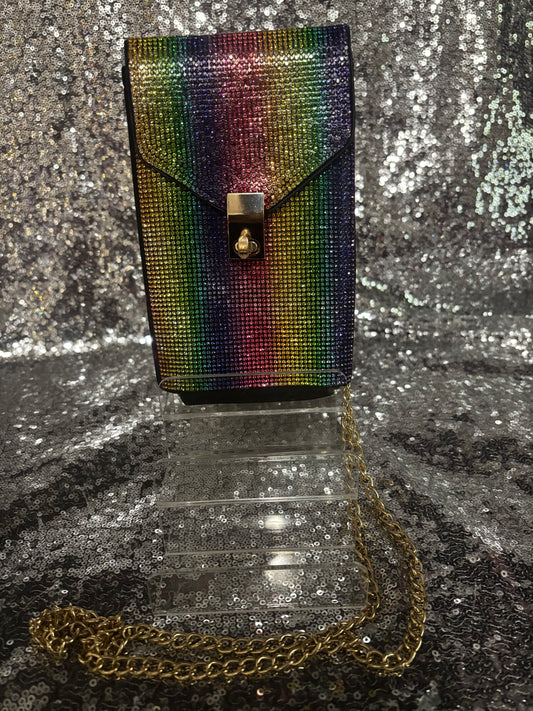 Radiant Prism Luxe Rhinestone Phone Crossbody