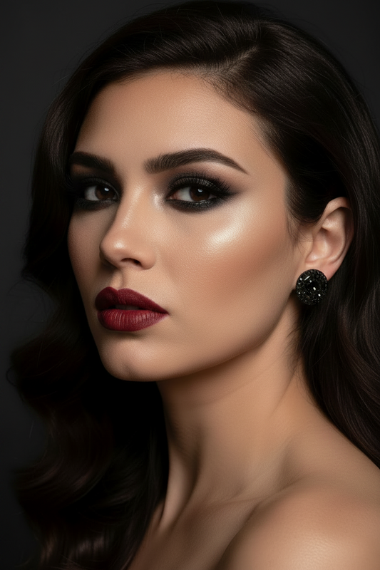 Smoky Luxe Glitz Studs