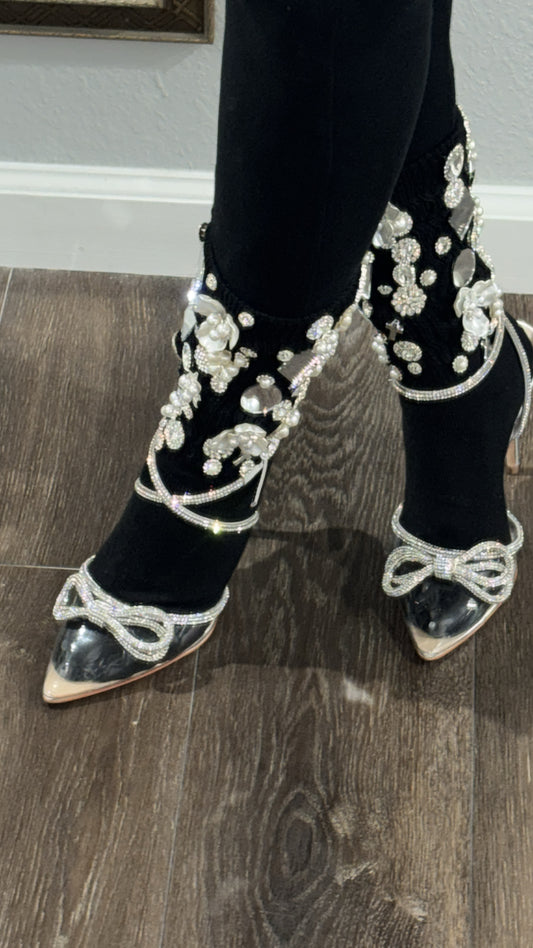 Pearls & Petals Glam Junk Socks