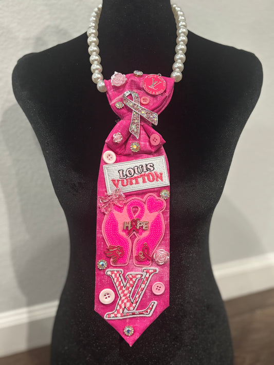 Pink Ribbon Couture – Hope & Luxury Statement Glam Tie