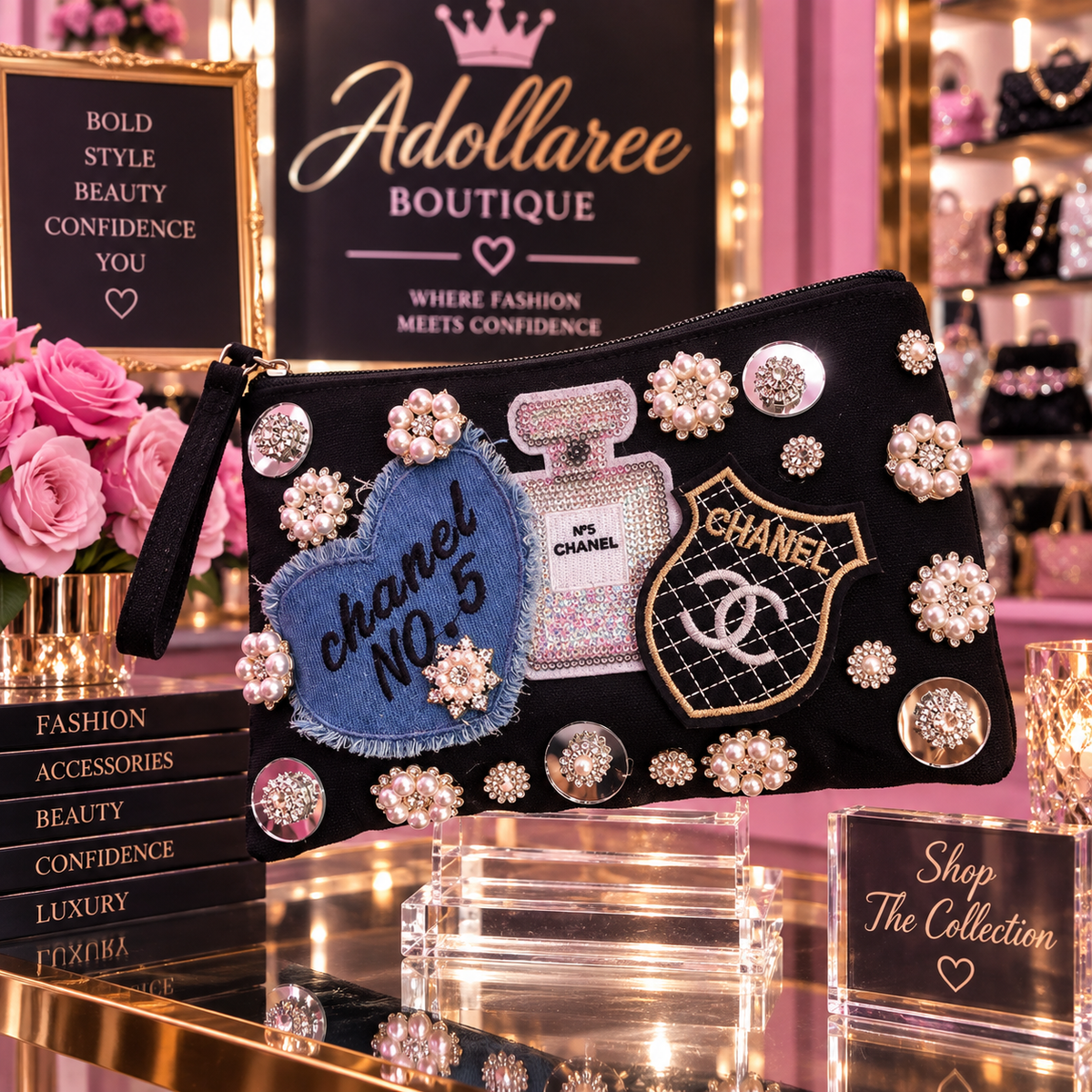 The Iconic No. 5 Statement Wristlet