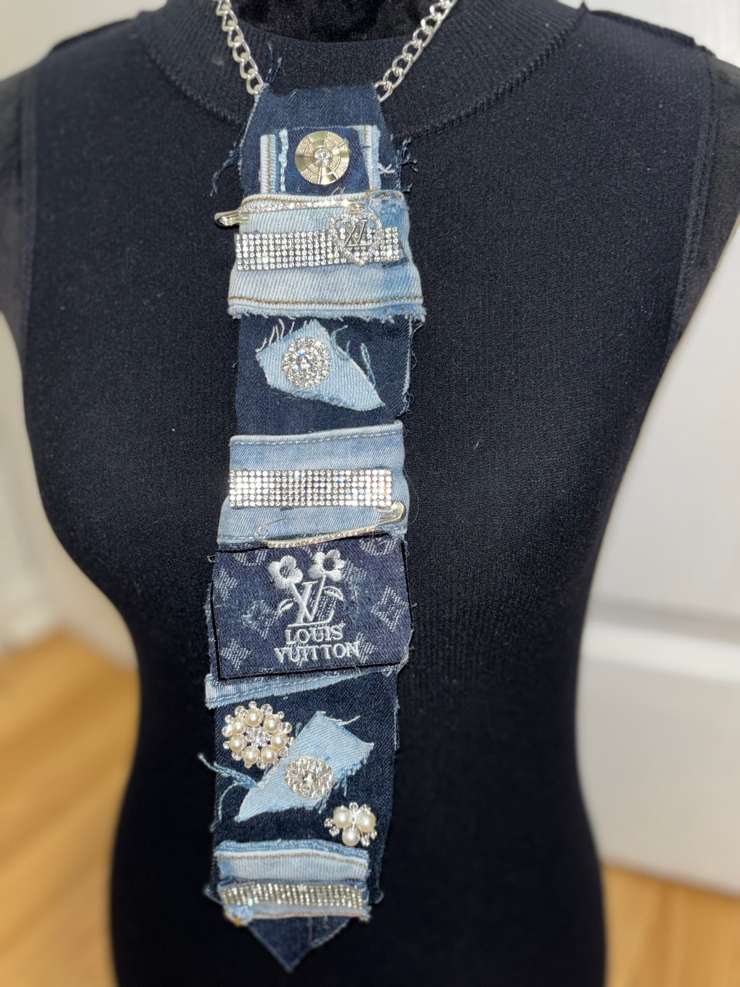 💎 Midnight Luxe Denim Necktie