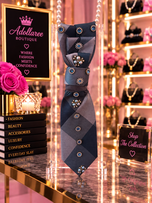 Midnight Blue Luxe Statement Tie