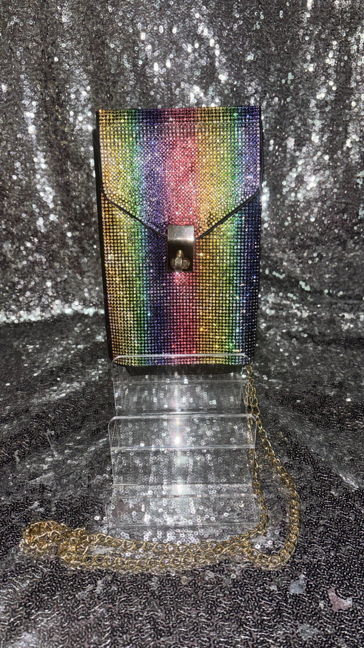 Radiant Prism Luxe Rhinestone Phone Crossbody