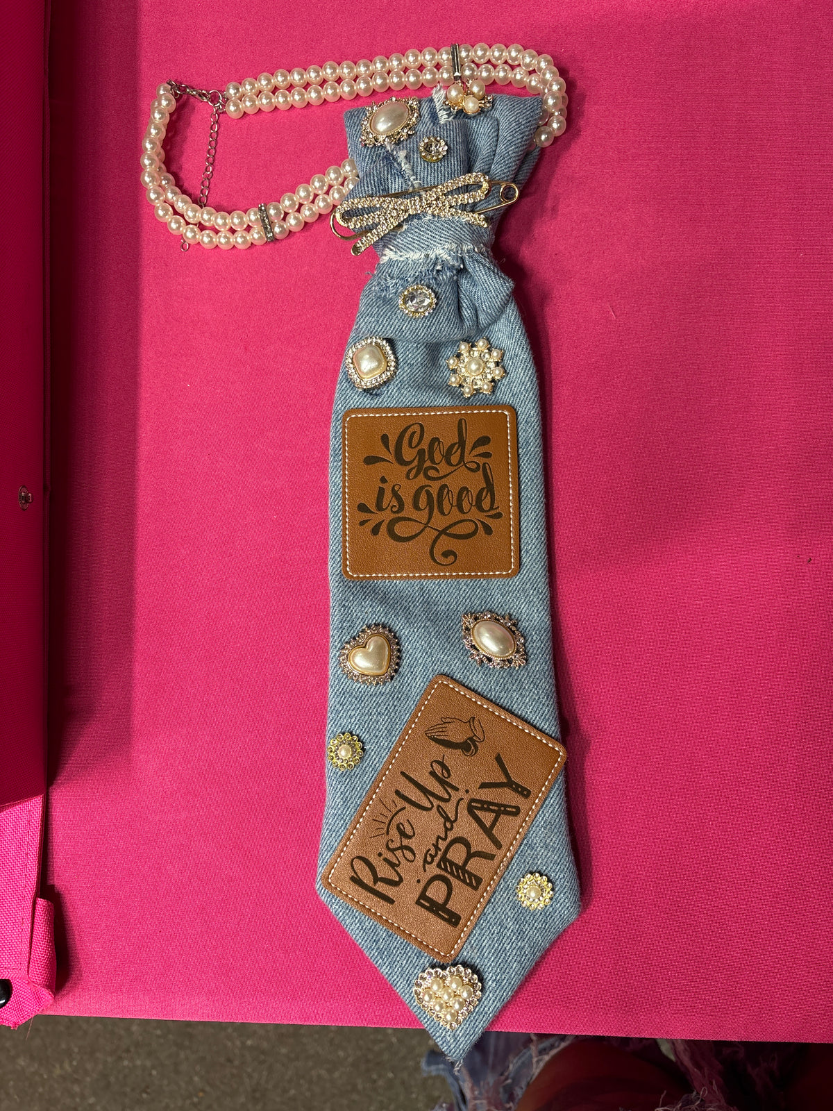 Faith & Fashion – “God Is Good” Denim Statement Tie