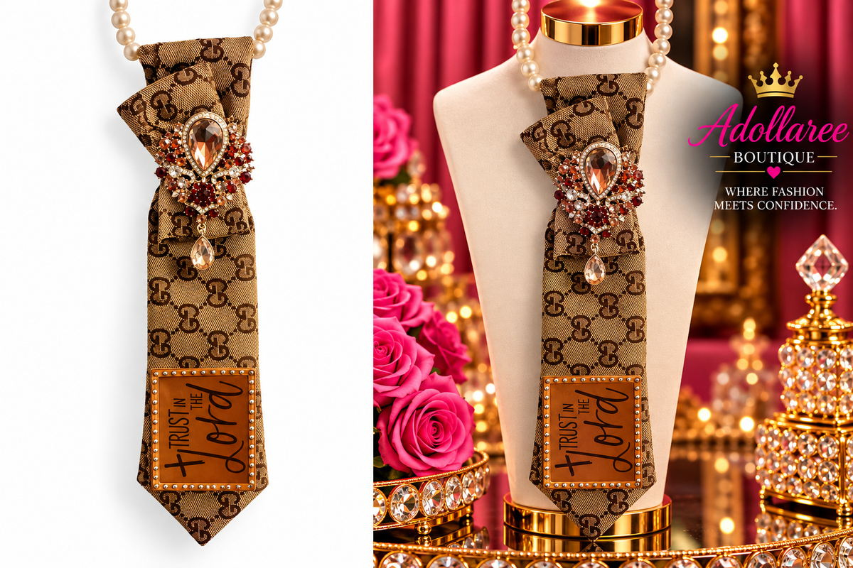 Trust in the Lord – Luxe Crystal & Pearl Statement Tie