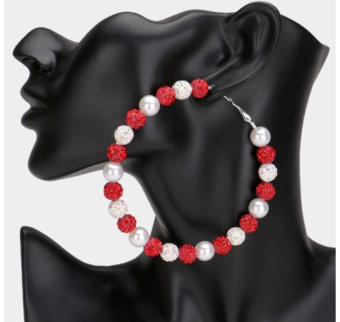 Ruby Radiance Luxe Hoop Earrings