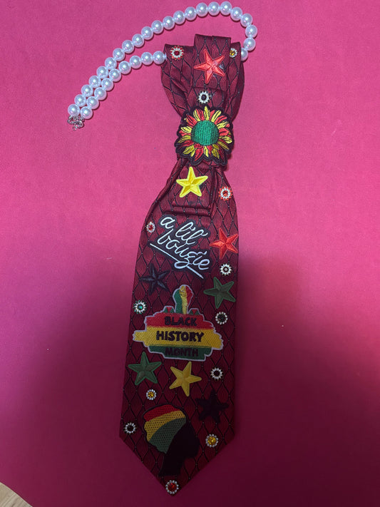 “A Lil’ Bougie Black History” Statement Tie