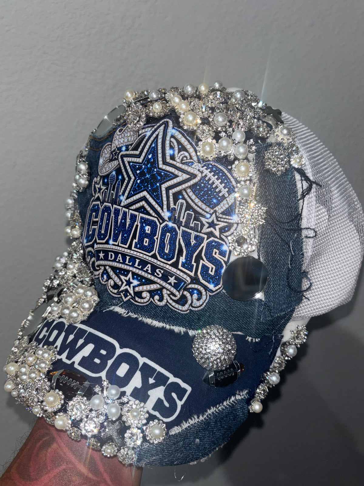 Dallas Starstruck Luxe Denim Trucker Hat
