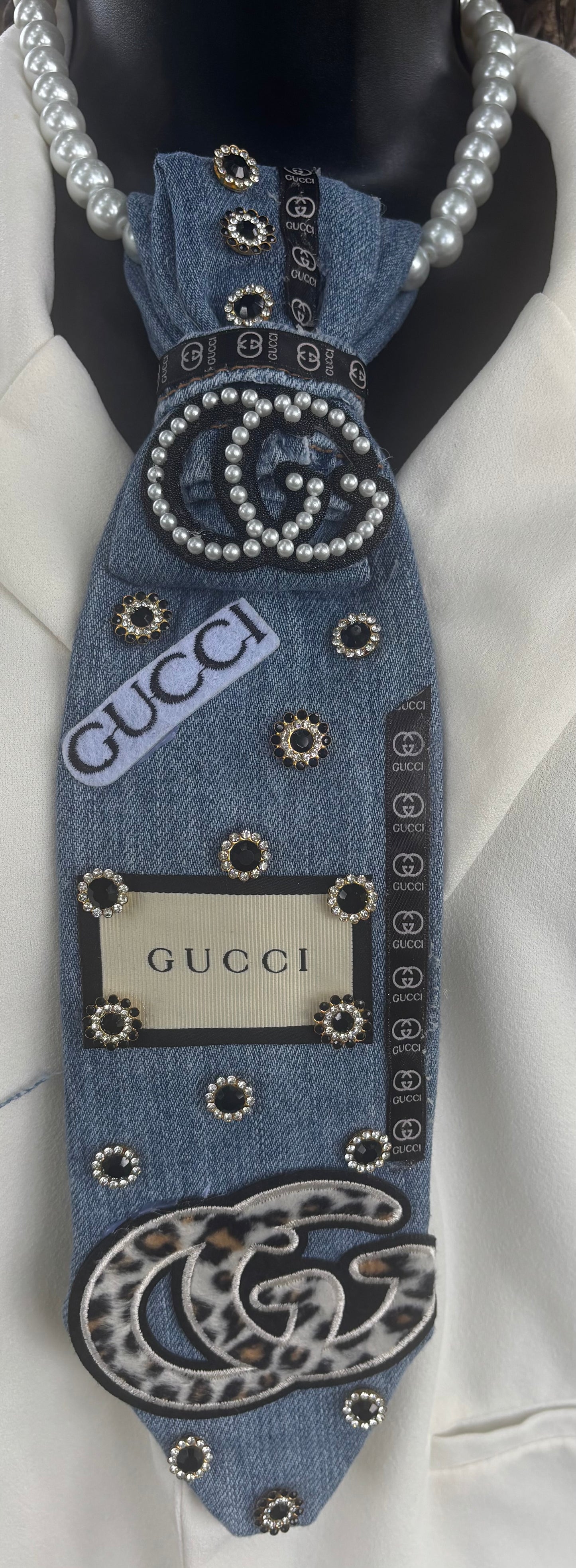 Designer-Inspired Denim Statement Tie