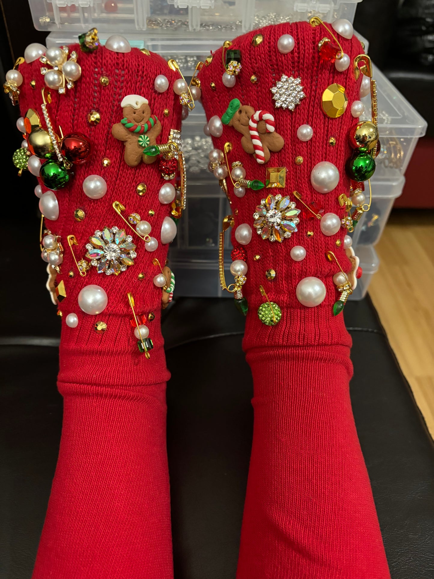 Gingerbread Junk Socks