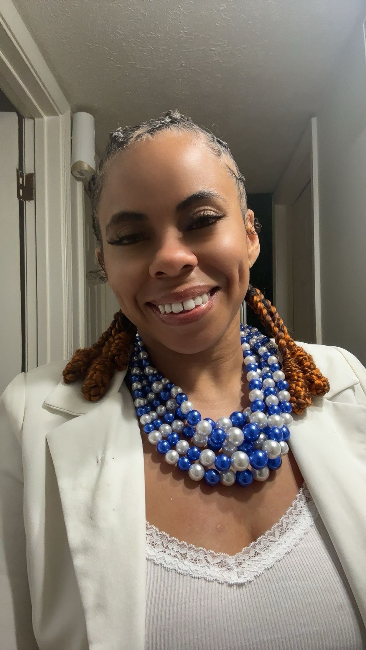 Pearl Multi Strand Bib Necklace