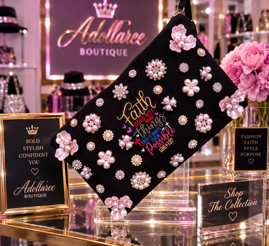 Faith Makes All Things Possible Luxe Wristlet