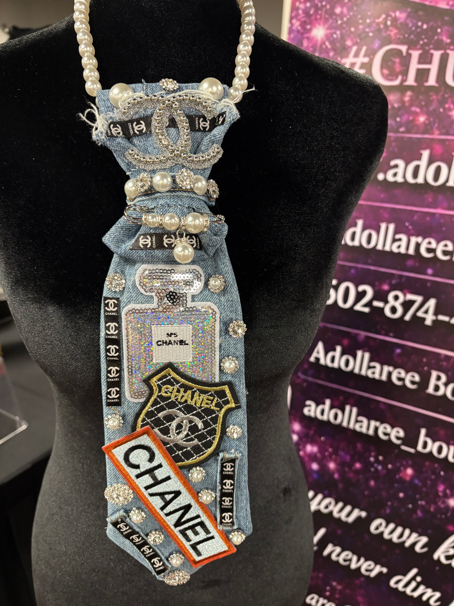 Runway Rebel Denim Statement Tie