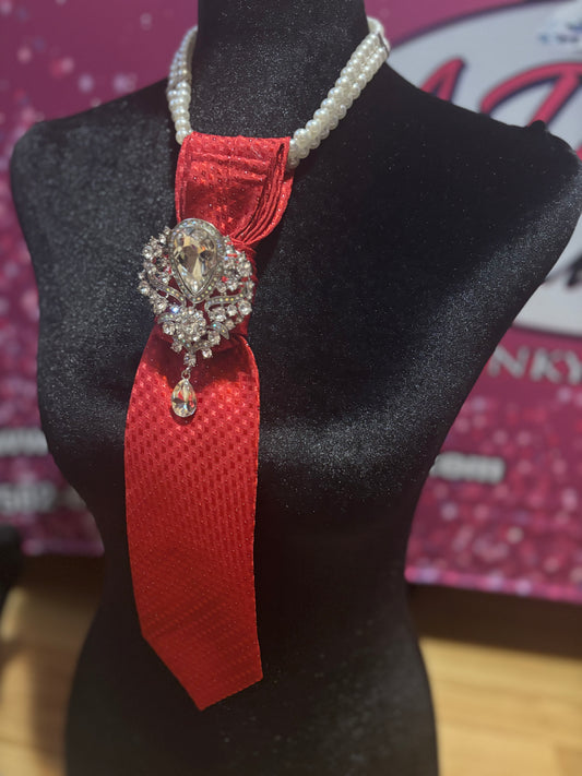 Ruby Reign Luxe Tie Necklace