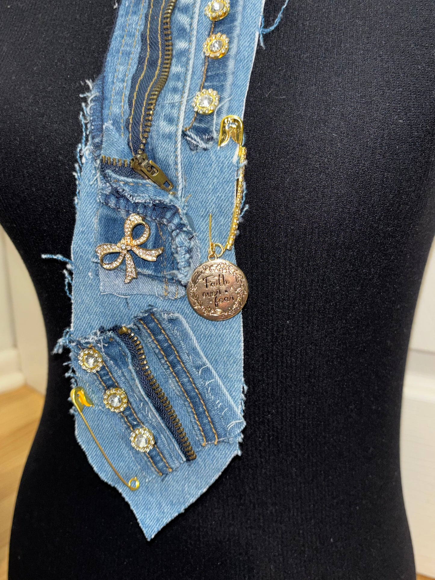 👑 Royal Faith Denim Necktie