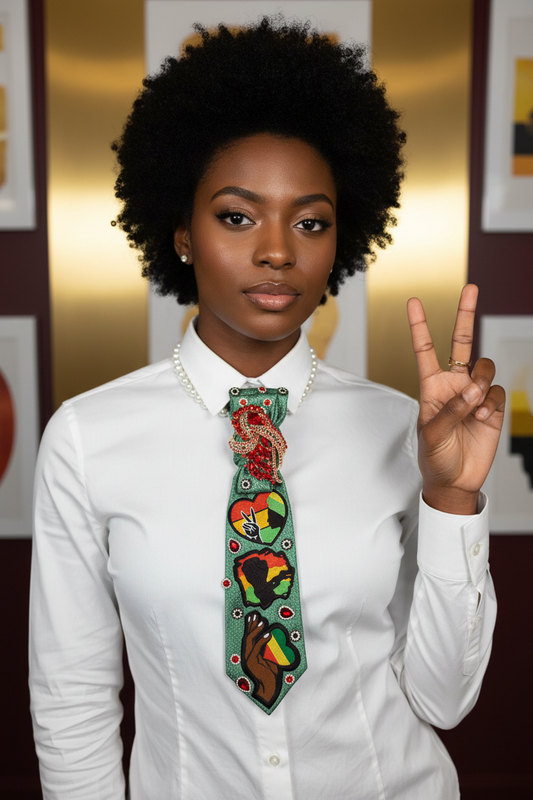 “Royal Roots Statement Tie – Garnet Glow Edition”