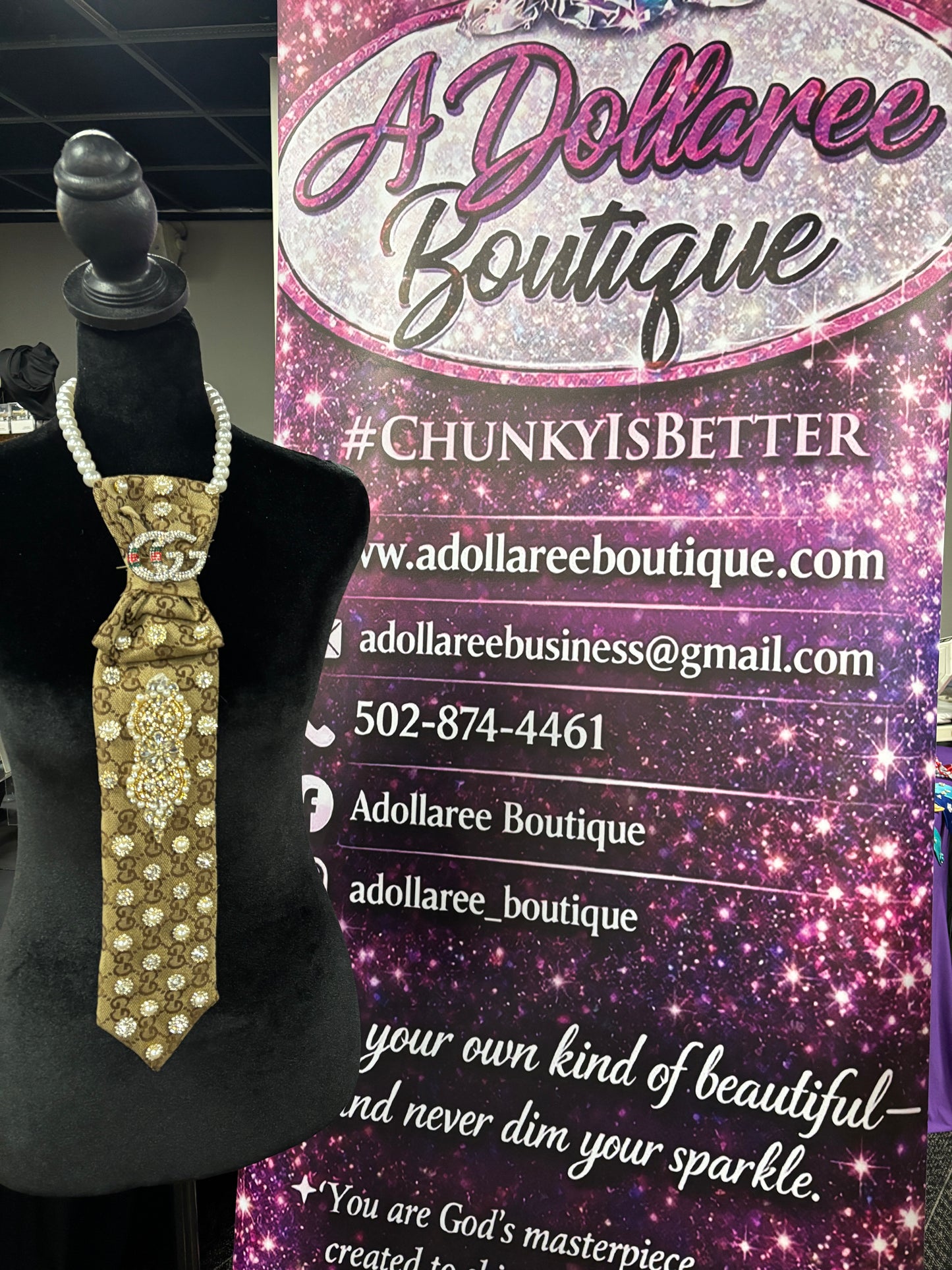Majestic Pearl & Crystal Statement Tie