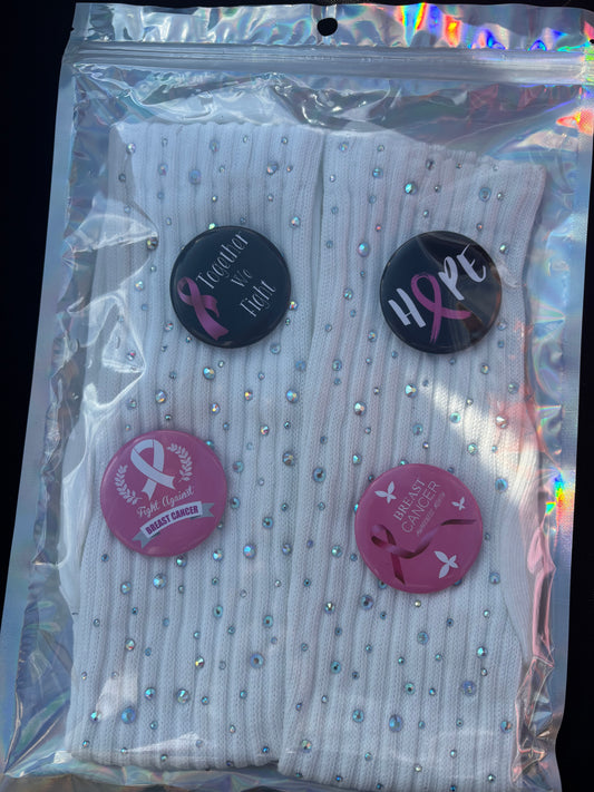 Hope in White Sparkle Sock Set