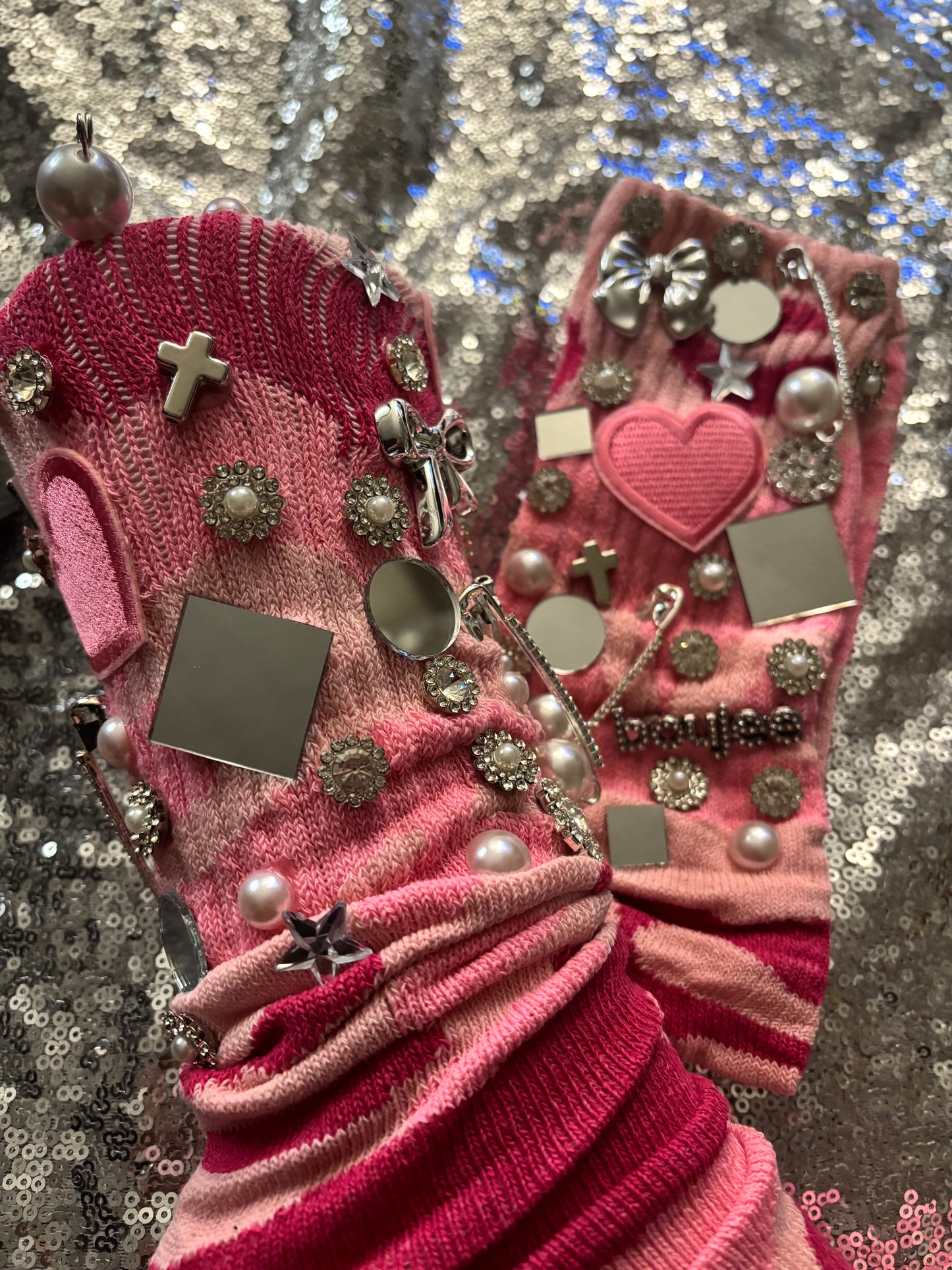 💞 Pink Faith & Boujee Junk Socks