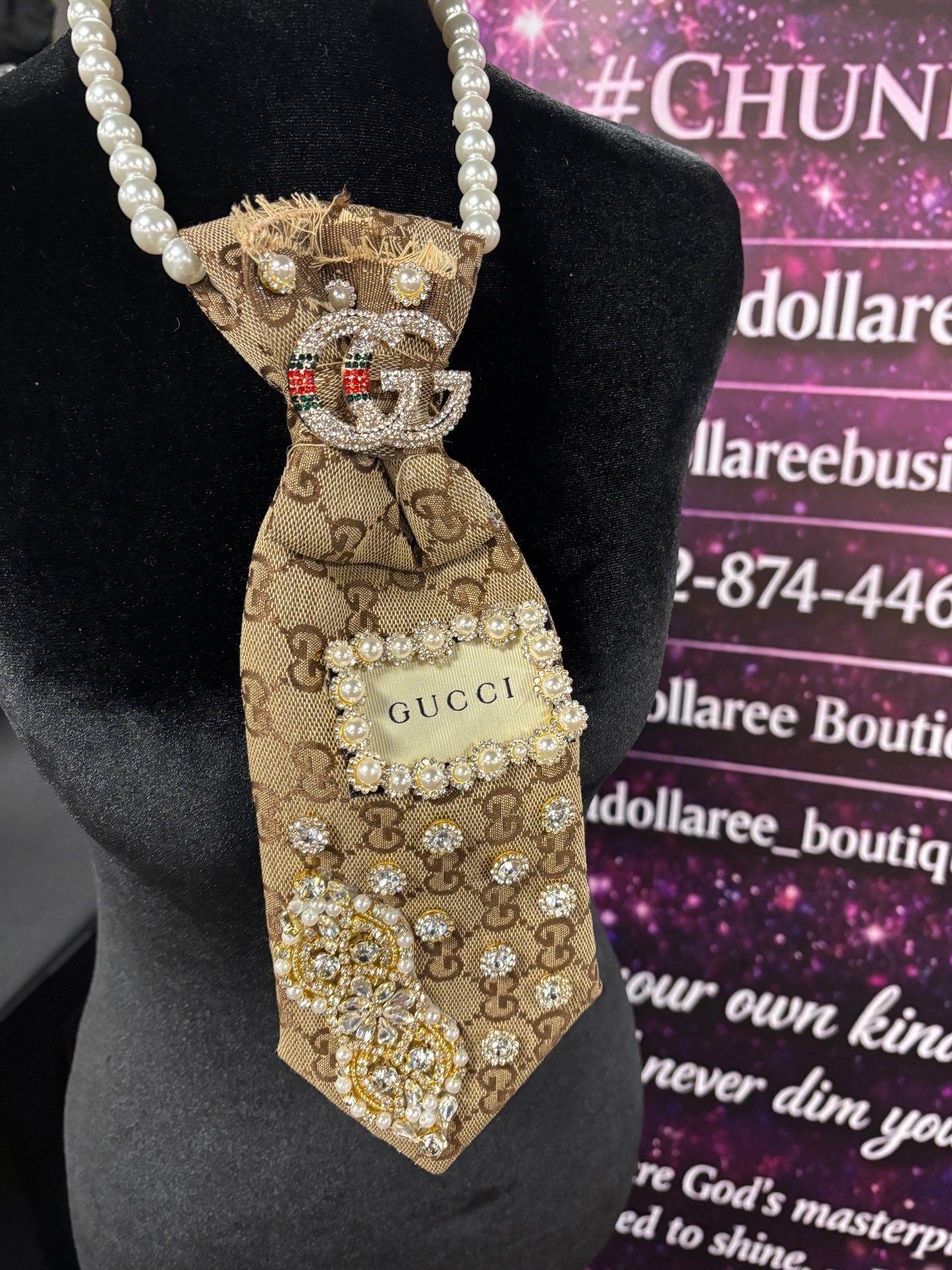 Golden Heirloom Glam Statement Tie
