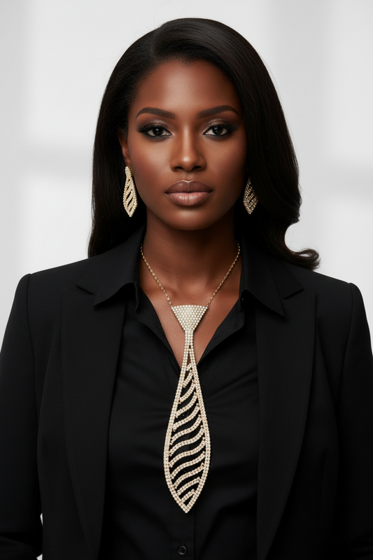 Golden Goddess Cascade Necklace Set