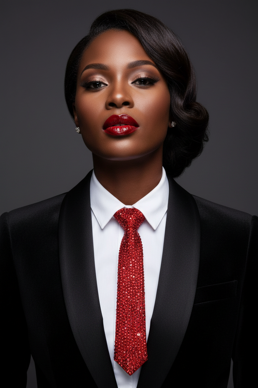The Ruby Crown Statement Tie (Red)