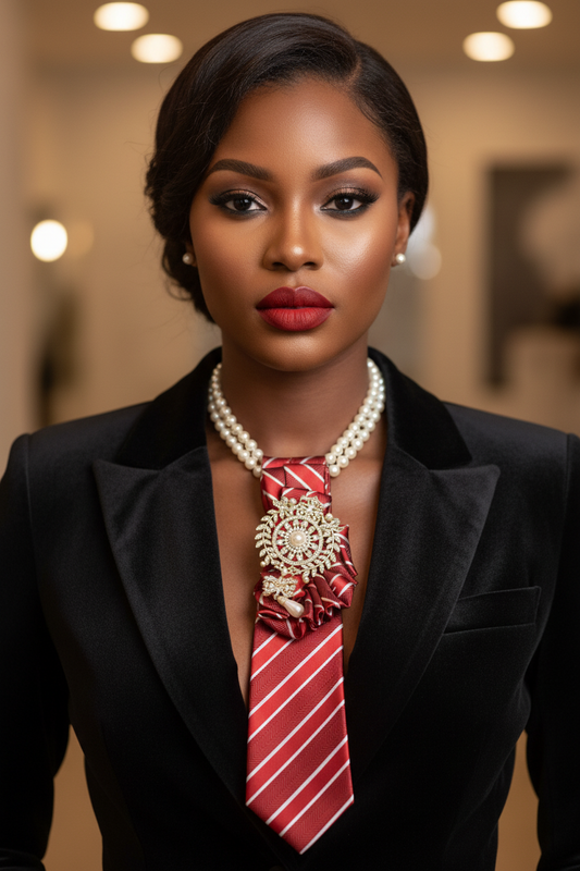 Royal Compass Luxe Tie Necklace