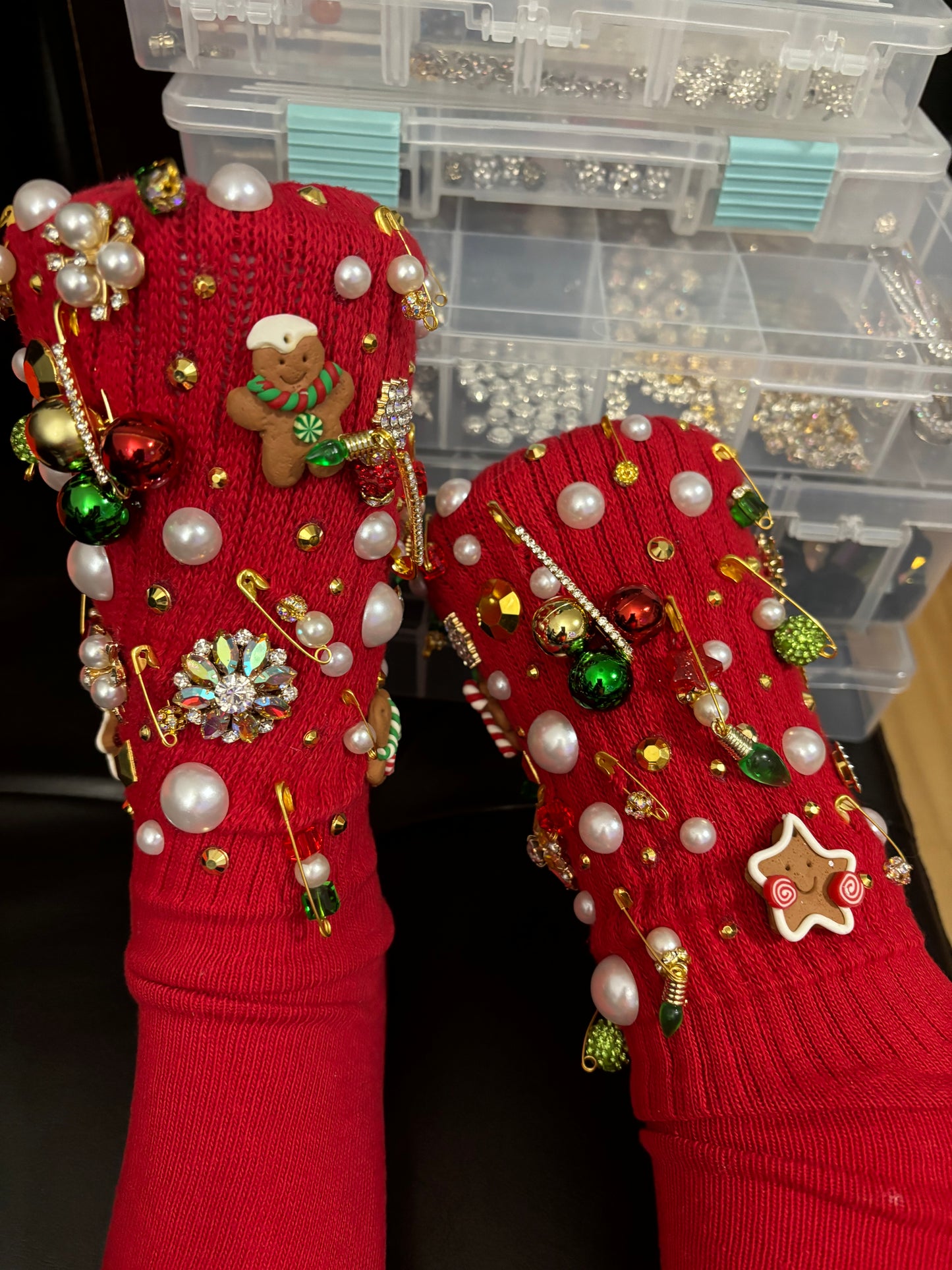 Gingerbread Junk Socks