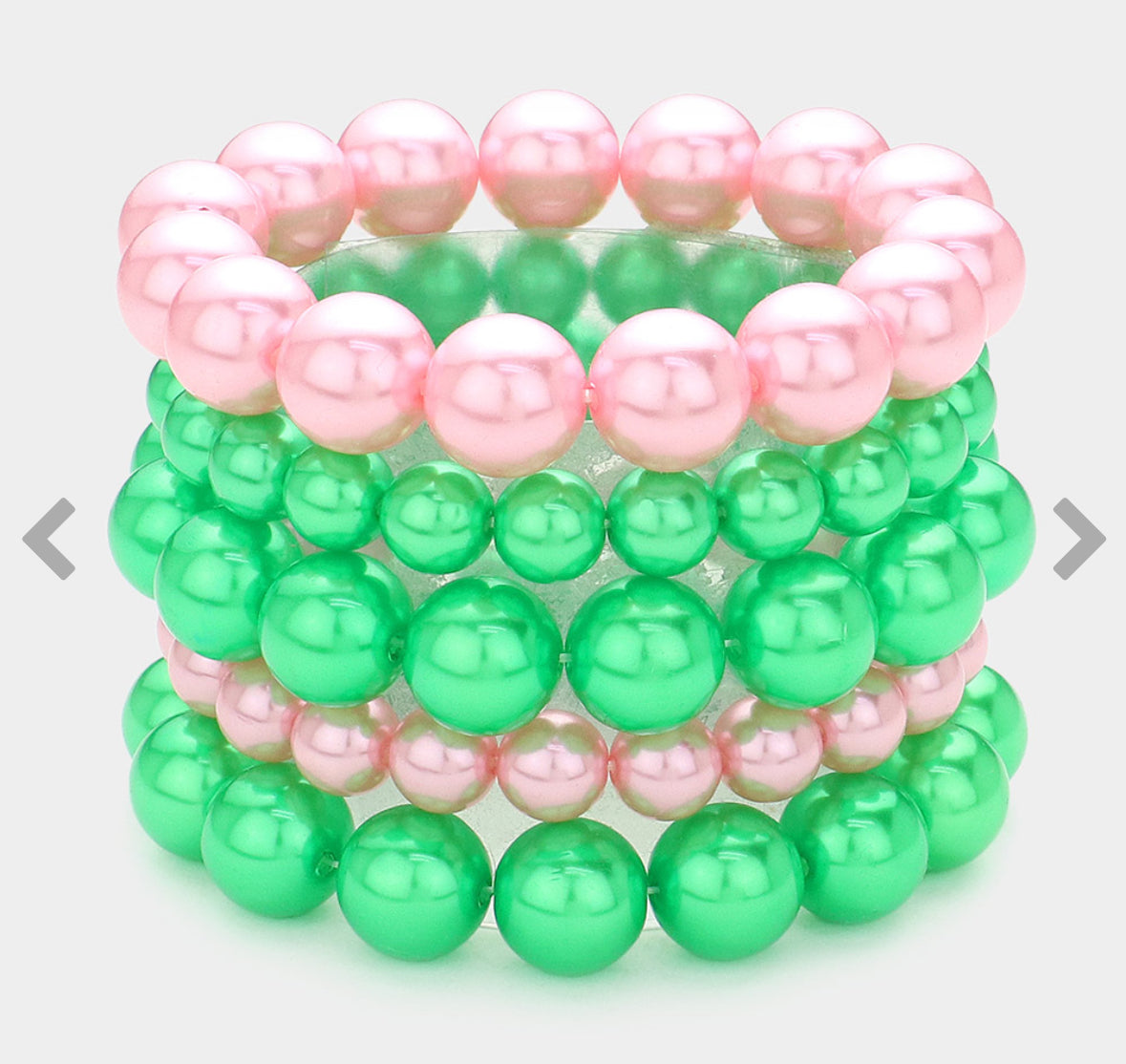 5PCS - Pearl Multi Layered Stretch Bracelets