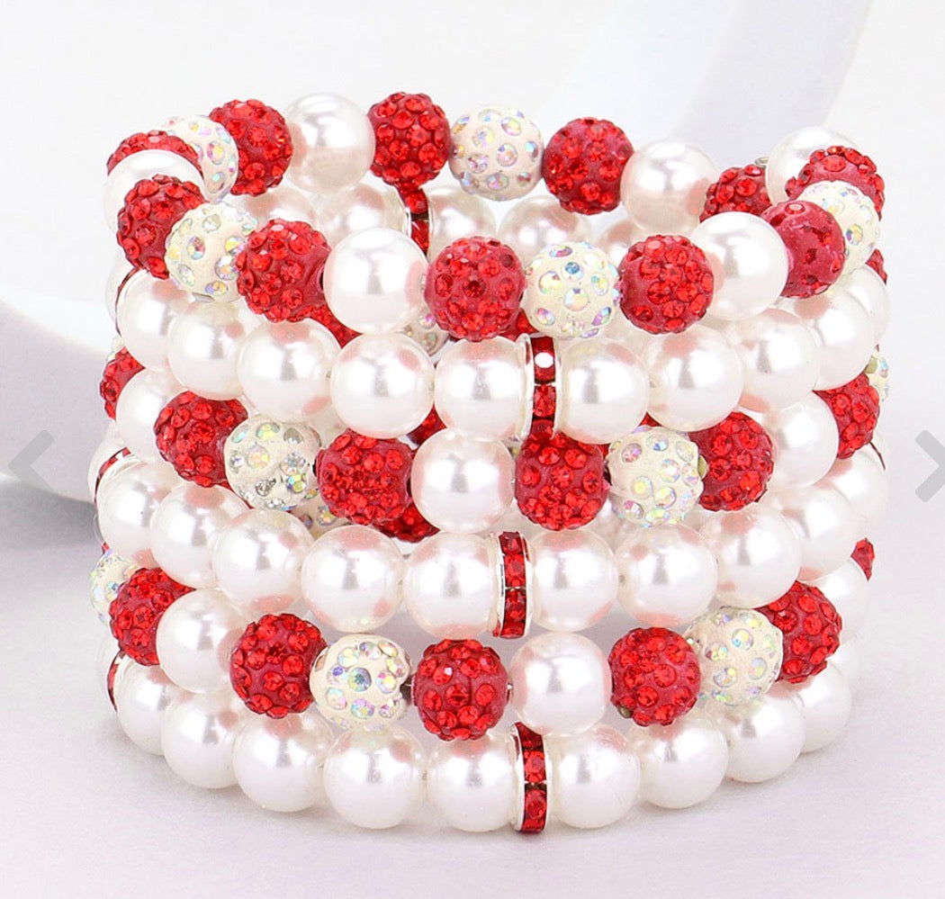 Ruby Radiance Stacked Luxe Bracelet Set