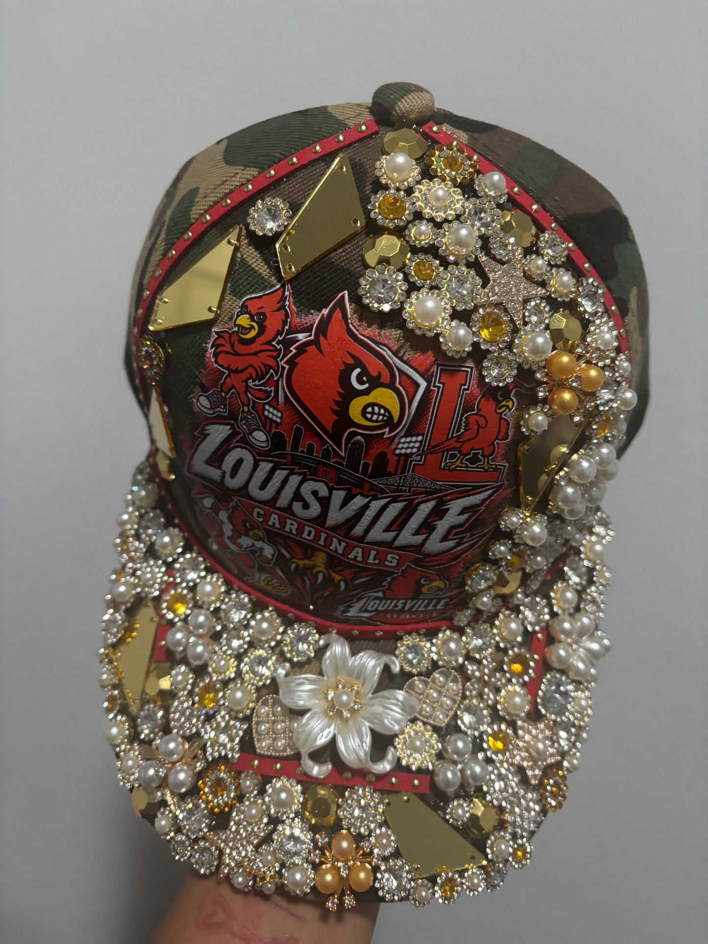 The Golden Cardinal Crown Couture Cap