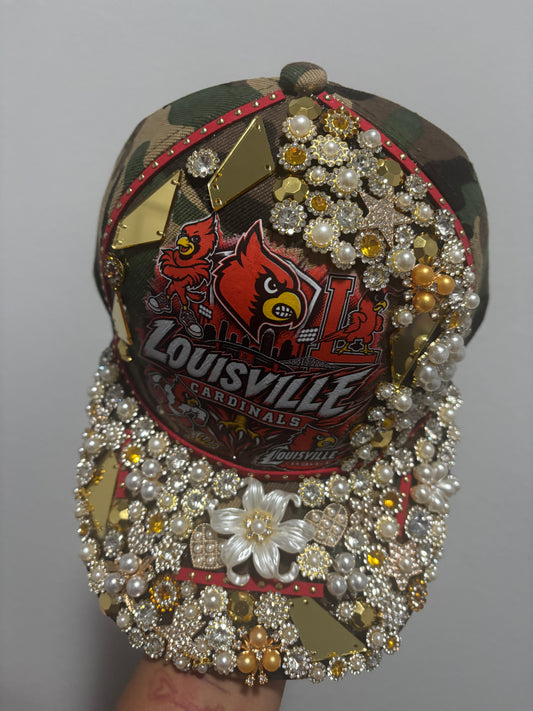 The Golden Cardinal Crown Couture Cap