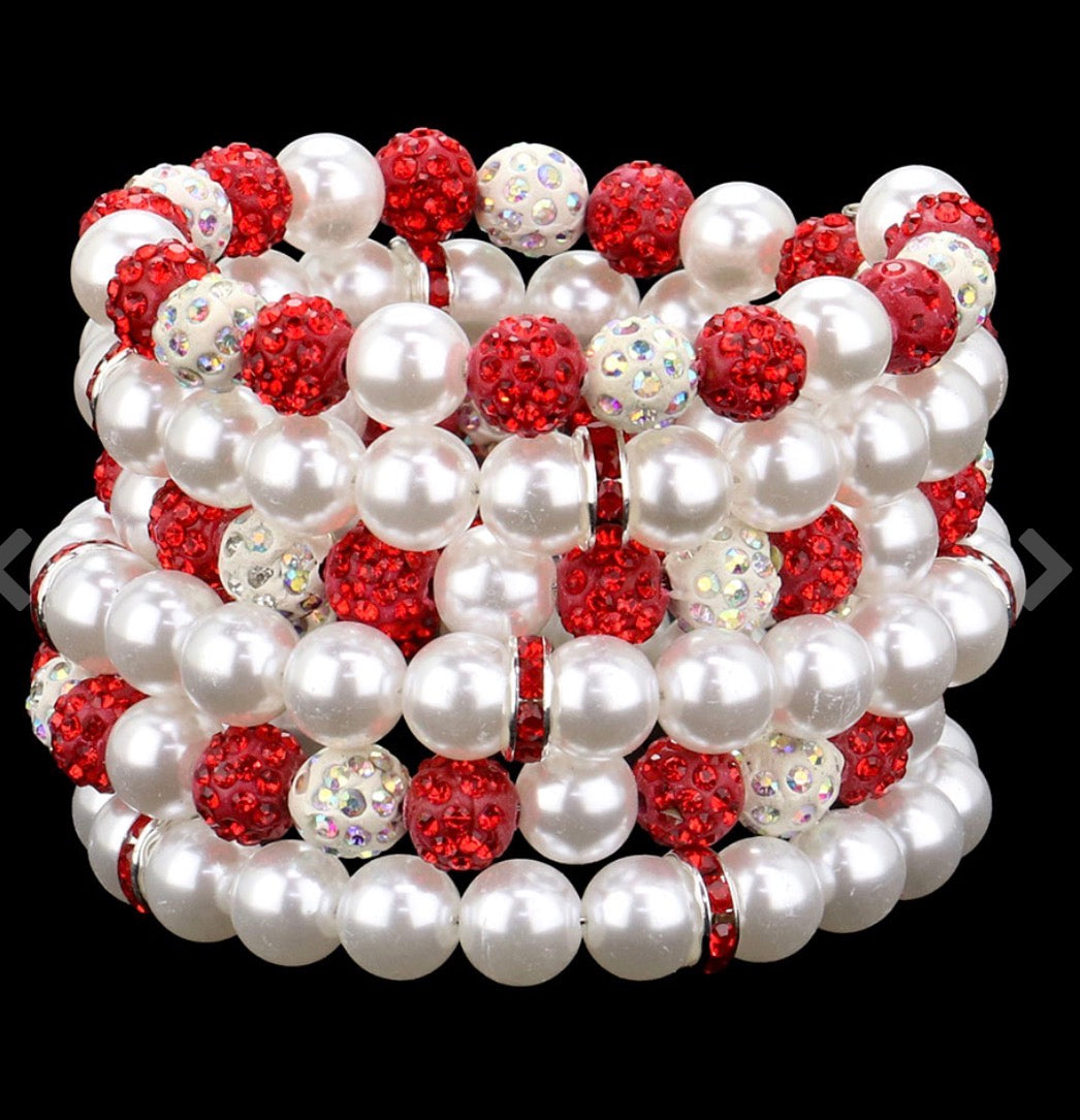 Ruby Radiance Stacked Luxe Bracelet Set