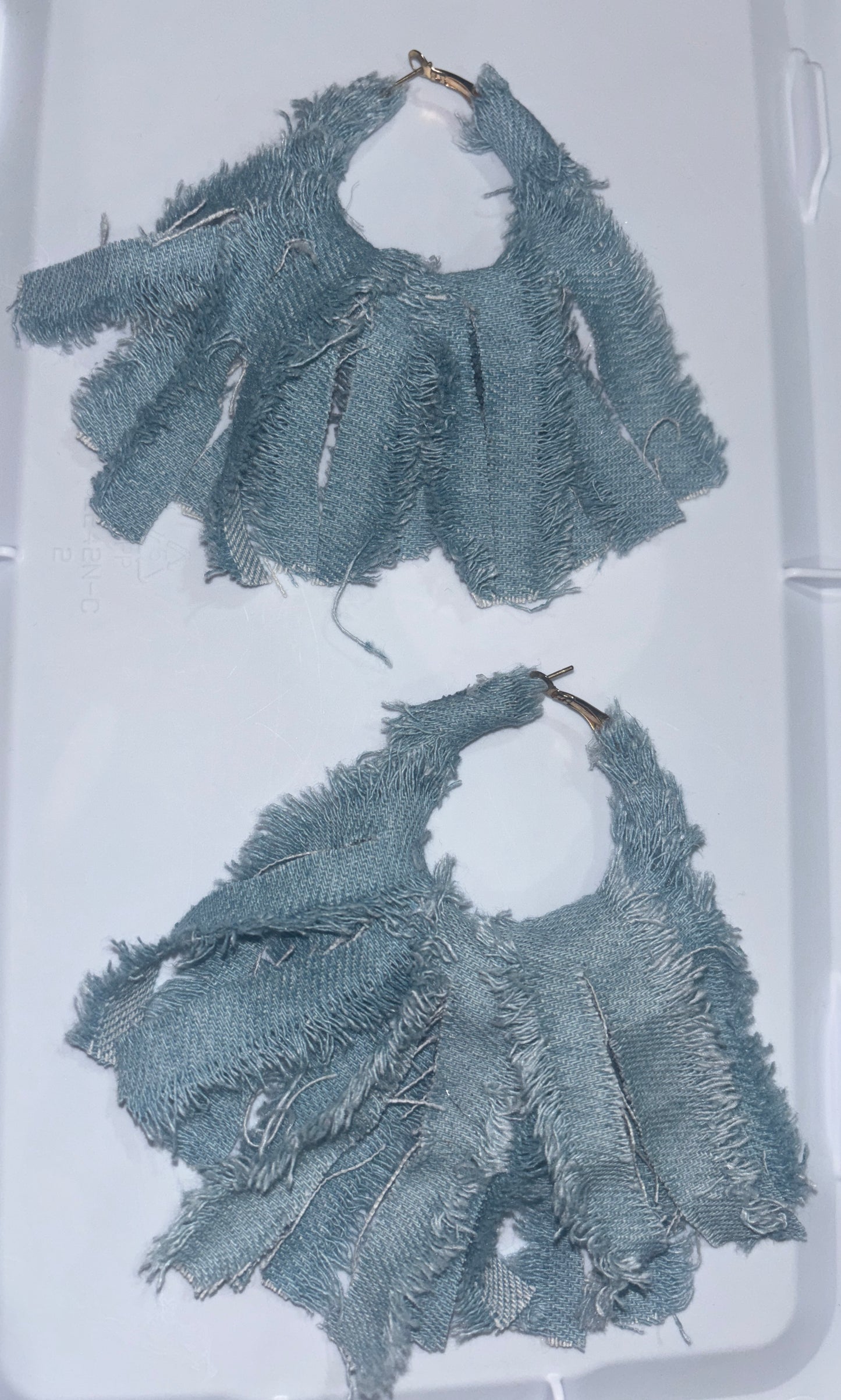 Fringe Benefits Denim Hoop Earrings
