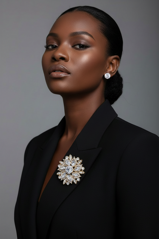 Diamond Radiance Bloom Brooch