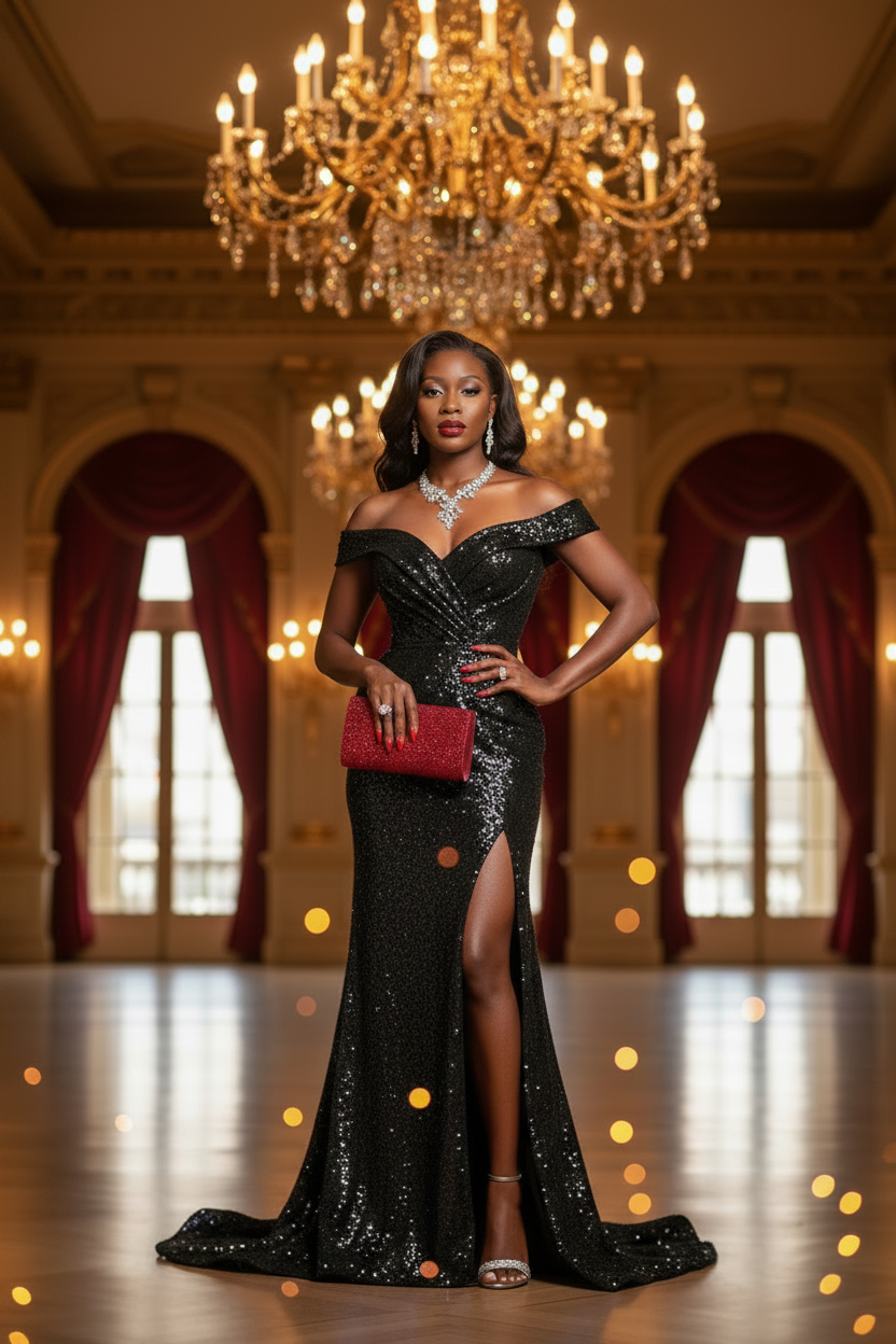 Ruby Radiance Luxe Clutch