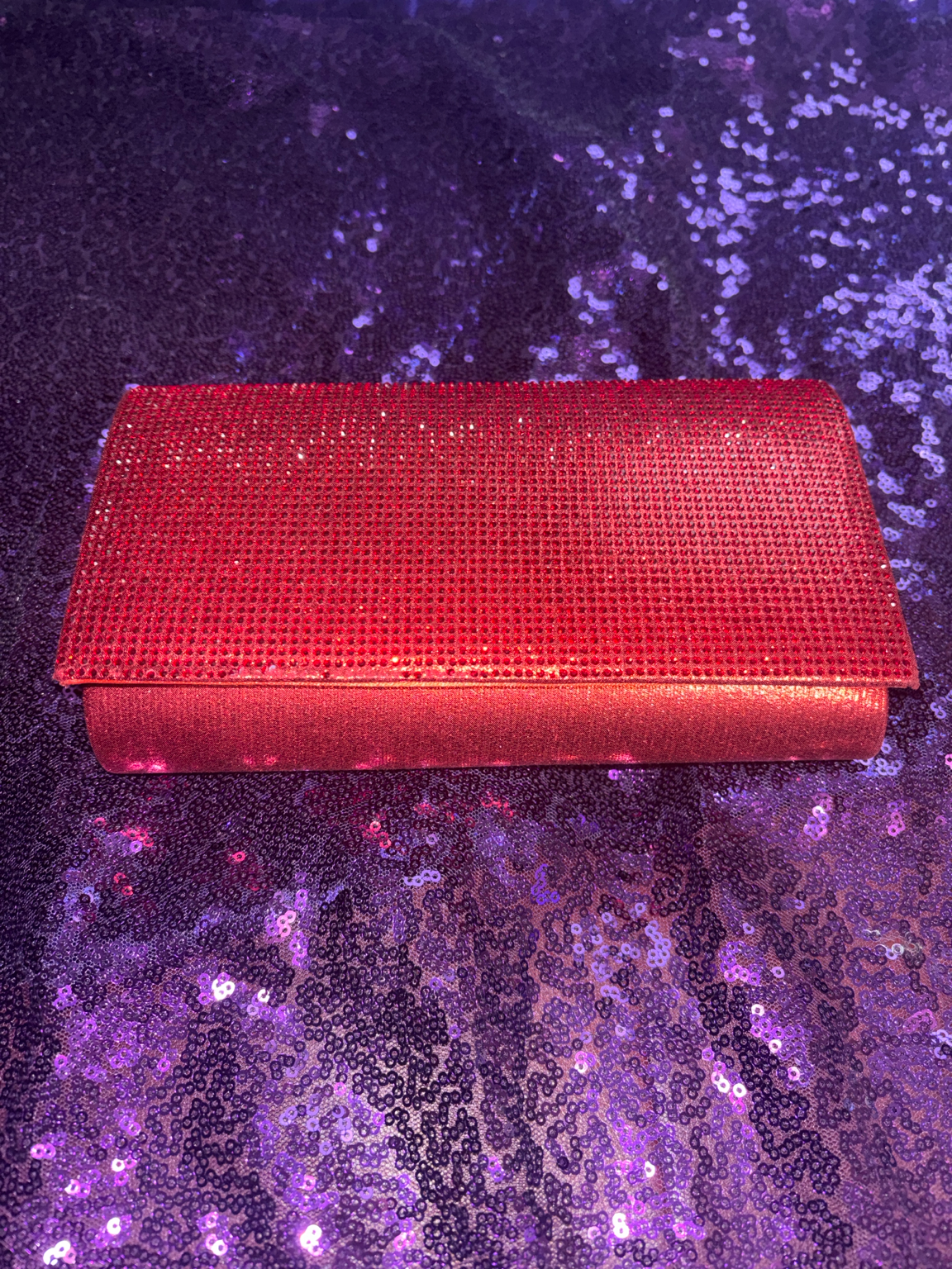 Ruby Radiance Luxe Clutch