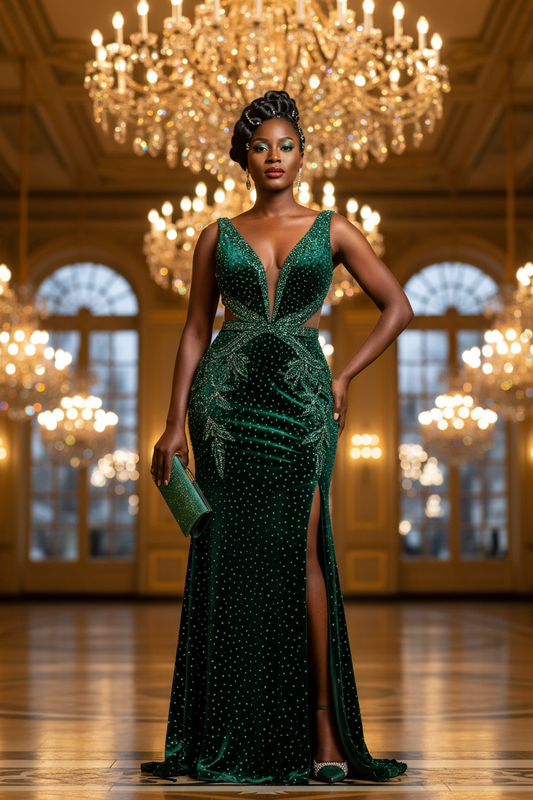 Emerald Allure Luxe Clutch